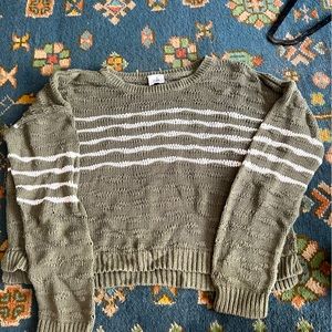 Green cropped sweater